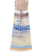 Clover Canyon Sunset Cork Strapless Dress - Lyst