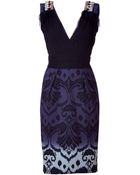 Matthew Williamson Black Embellished Sheath Dress - Lyst
