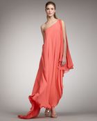 Halston Heritage Oneshoulder Cascade Gown - Lyst