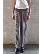 Rick Owens Lilies Ankle Length Panel Drape Skirt - Lyst