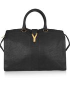 Saint Laurent Cabas Chyc Large Leather Tote - Lyst