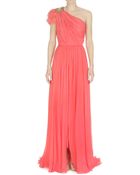 Matthew Williamson Summer Chiffon Asymmetric Gown - Lyst