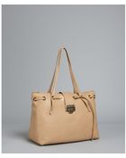 Jimmy Choo Nude Leather Rhea Large Tote - Lyst