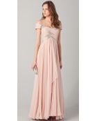 Marchesa Off The Shoulder Gown with Beading - Lyst