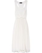 Jay Ahr Jersey and Silkchiffon Dress - Lyst