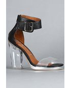 Jeffrey Campbell The Soiree Shoe in Black and Clear - Lyst