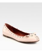 Marc By Marc Jacobs Studded Leather Mouse Ballet Flats - Lyst