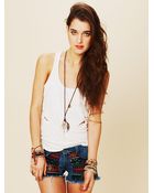 Free People Guipil Rodeo Cutoff Shorts - Lyst