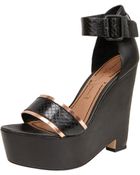 Elizabeth And James Platform Wedge Sandal - Lyst