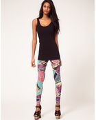 ASOS Collection Legging In Chain And Animal Print - Lyst