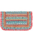 Matthew Williamson Large Embroidered Suede Clutch - Lyst
