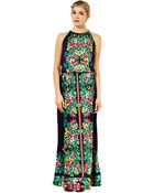 Oasis Scarf Print Maxi Dress Multi Green - Lyst