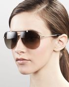 Dior Croisette Aviator Sunglasses Gold - Lyst