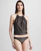 Michael Kors Metallic Necklace Tankini - Lyst