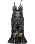 Alexander McQueen Lasercut Patentleather and Lace Dress - Lyst
