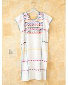 Free People Vintage Cotton Embroidered Dress - Lyst