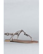 Dv By Dolce Vita The Deez Sandal in Dark Silver - Lyst