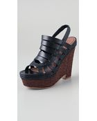 Elizabeth And James Silva Wedge Platform Sandals - Lyst