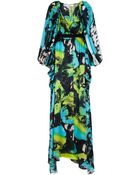 Ghadah Balloon Sleeve Kaftan Gown - Lyst
