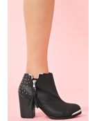 Nasty Gal Studded Ankle Boot Black - Lyst