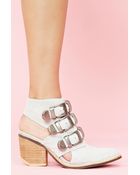 Nasty Gal Tripoli Cutout Boot Bone Suede - Lyst