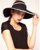 ASOS Collection Asos Wide Brim Straw Visor - Lyst