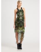 Helmut Lang Cicadaprint Silk Chiffon Dress - Lyst