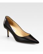 Jimmy Choo Kid Leather Point Toe Pumps - Lyst