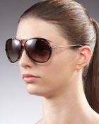 Jimmy Choo Terrence Aviator Sunglasses Havana - Lyst