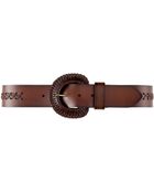 Linea Pelle Braided Buckle Belt T Moro - Lyst