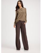 Vince Printed Wide Leg Silk Pants - Lyst