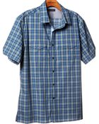 Banana Republic Shortsleeve Plaid Utility Shirt - Lyst