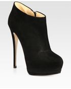 Giuseppe Zanotti Suede Platform Ankle Boots - Lyst
