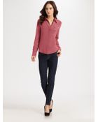 Theory Kianna Silk Buttondown Shirt - Lyst