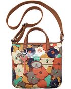 Fossil Vintage Keyper Coated Canvas Crossbody Bag - Lyst
