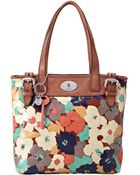 Fossil Vintage Keyper Coated Canvas Shopper - Lyst