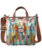 Fossil Vintage Keyper Coated Canvas Crossbody Bag - Lyst