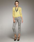 Lela Rose Staticprint Cotton Pants - Lyst