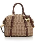 Michael Kors Monogram Bedford Medium Satchel - Lyst