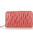 Miu Miu Matelassé Leather Wallet - Lyst