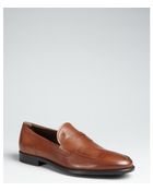 Tod's Tobacco Leather Penny Loafers - Lyst