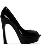 Saint Laurent Palais Patent Court Shoes - Lyst