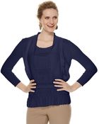 Anne Klein Three Quarter Sleeve Open Front - Lyst