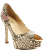 Ivanka Trump Wisker Peep Toe Pumps - Lyst