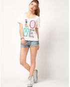 River Island River Island Boyfriend Shorts with Rips - Lyst