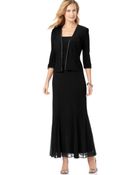 Alex Evenings Rhinestone Trim Evening Dress - Lyst