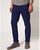 Asos Slim Fit Smart Trousers in Indigo - Lyst