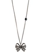 Betsey Johnson Crystal Bow Pendant - Lyst