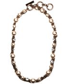 Givenchy Glass Pearl and Crystal Collar Necklace - Lyst