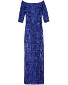 Elie Saab Full Beaded Long Shoulder Dress - Lyst